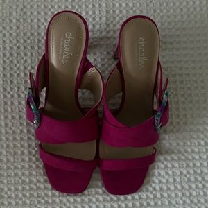 Fuchsia Heeled Sandals